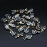 Natural Stone Perfume Bottle Pendant Irregular Quartz DIY Necklace Accessory