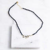 Custom Stainless Steel Name Pendant with Shell Bead Jewelry