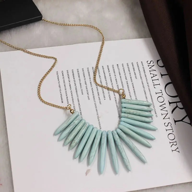Pine Pendant Short Chain Necklace for Women XL0519