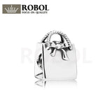 925 Sterling Silver Charm with Mini Shopping Bag Beads