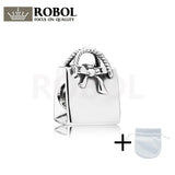 925 Sterling Silver Charm with Mini Shopping Bag Beads
