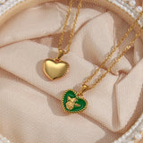 Y2K Heart Angle Pendant Necklace Women