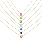 Colorful Geometric Round Charm Necklace for Girl