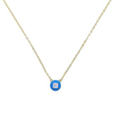 Colorful Geometric Round Charm Necklace for Girl