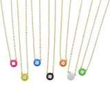Colorful Geometric Round Charm Necklace for Girl