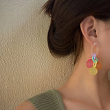 Summer Fresh Bubble Clip-on Earrings Acrylic Ball for Women Girl