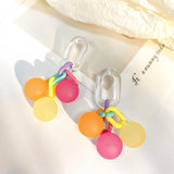 Summer Fresh Bubble Clip-on Earrings Acrylic Ball for Women Girl