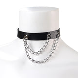 Leather Collar Asymmetry Chain Punk Hip Hop Necklace Women Party