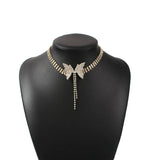 Fairy Temperament Full Bow Short Necklace Choker Jewelry