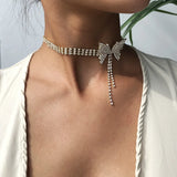 Fairy Temperament Full Bow Short Necklace Choker Jewelry