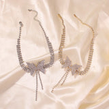 Fairy Temperament Full Bow Short Necklace Choker Jewelry