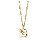 Stainless Steel 18k Plated Abstract Face Charm Pendant Necklace