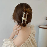 Flower Rhinestone Shark Clip Hairpin Headdress Hair Accessories