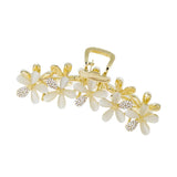 Flower Rhinestone Shark Clip Hairpin Headdress Hair Accessories