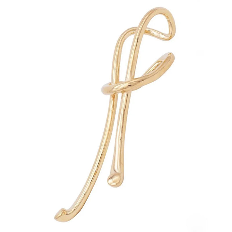 Tide Earrings Exaggerated Retro Long Ear Clip Irregular Ear Bones Women Jewelry
