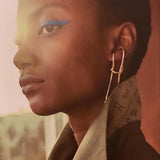 Tide Earrings Exaggerated Retro Long Ear Clip Irregular Ear Bones Women Jewelry