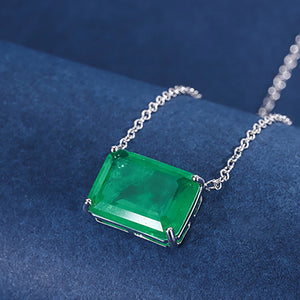 Vintage Ruby Emerald Paraiba Tourmaline Gemstone Pendant Necklace