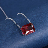 Vintage Ruby Emerald Paraiba Tourmaline Gemstone Pendant Necklace
