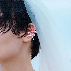 Crystal Zircon Bow-knot Ear cuff for Women Jewelry