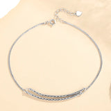 Wave Ocean Beach Anklet S925 Sterling Silver Foot Bracelet