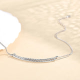 Wave Ocean Beach Anklet S925 Sterling Silver Foot Bracelet