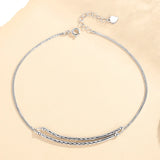 Wave Ocean Beach Anklet S925 Sterling Silver Foot Bracelet