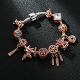 Rose Dream Catcher Zircon Charm Crystal Bracelet Gift