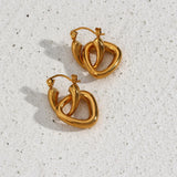 Geometric Charm Earrings 18K Plated Stainless Steel