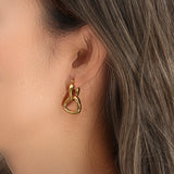 Geometric Charm Earrings 18K Plated Stainless Steel