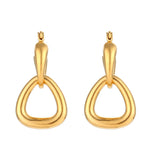 Geometric Charm Earrings 18K Plated Stainless Steel