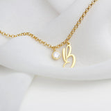 English Alphabet Pendant Bracelet Stainless Steel Link Chain Women Jewelry