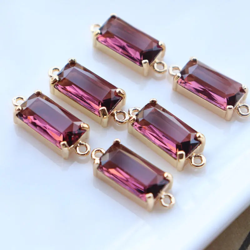 Crystal Water Drop Earring Pendant Necklace Charms DIY Earrings