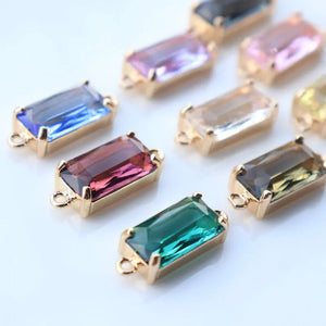 Crystal Water Drop Earring Pendant Necklace Charms DIY Earrings