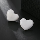 Clip Earrings Flower Heart Non Pierced Minimalist Glaze Earrings