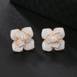 Clip Earrings Flower Heart Non Pierced Minimalist Glaze Earrings