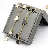 Vintage Lucky Peach Heart Pendant Choker Necklace Women's Jewelry