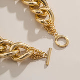 Vintage Alloy Thick Chain Necklace for Women
