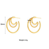 Hollow Hoop Earrings Creative Texture Plated Jewelry