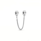 Sterling Silver Galaxy Safety Chain Charms Stars for Bracelets DIY Jewelry
