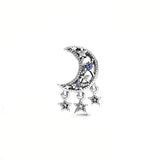 S925 Sterling Silver Stars & Moon Pendant for Bracelets & Necklaces