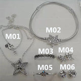 Winter S925 Astronaut Double Hanging Galaxy Moon Pendant Bracelet