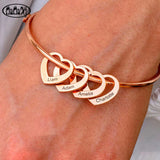 Women Bracelet Multi-Name Love Pendant Stainless Steel Jewelry