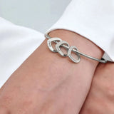 Women Bracelet Multi-Name Love Pendant Stainless Steel Jewelry