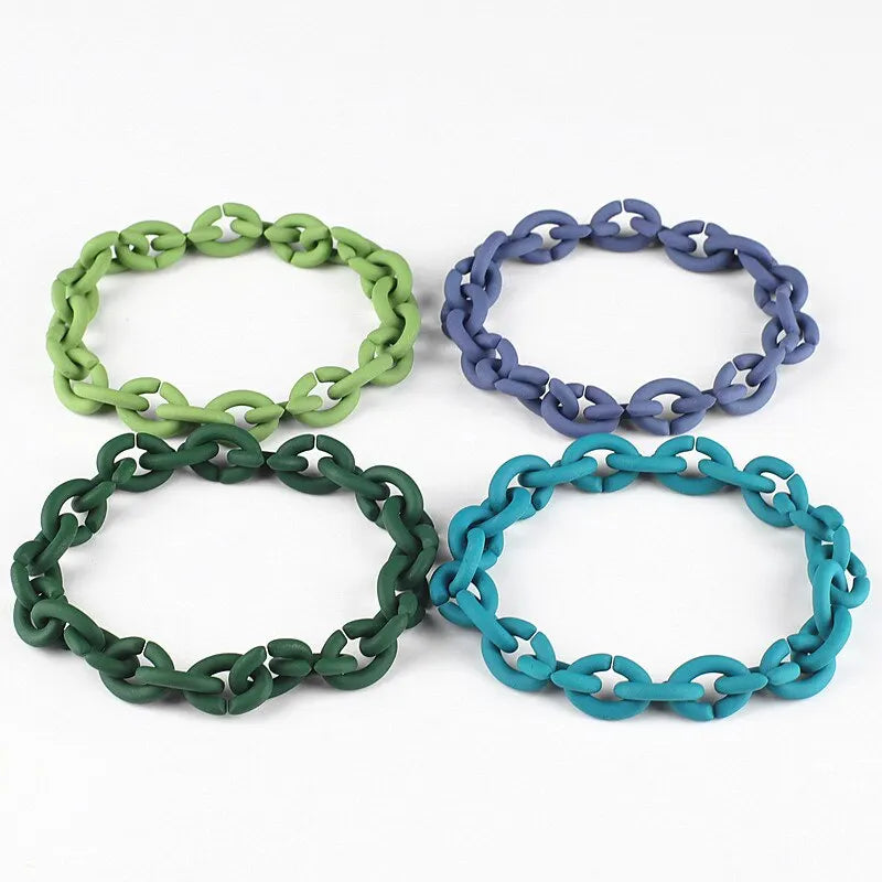 Green Rubber DIY Bracelet with Buckle