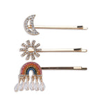 ZA Crystal Hair Clips CZ Rhinestone Hairpins Barrettes Headwear