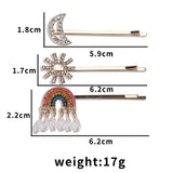 ZA Crystal Hair Clips CZ Rhinestone Hairpins Barrettes Headwear