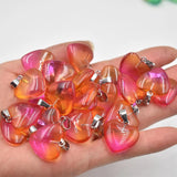 Crystal Heart Shape Pendants 20mm DIY Jewelry Making 50pcs
