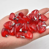 Crystal Heart Shape Pendants 20mm DIY Jewelry Making 50pcs