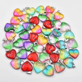 Crystal Heart Shape Pendants 20mm DIY Jewelry Making 50pcs