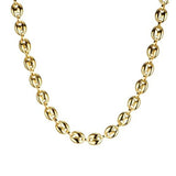 Coffee Bean Shape Melon Seed Chain Stainless Steel Necklace